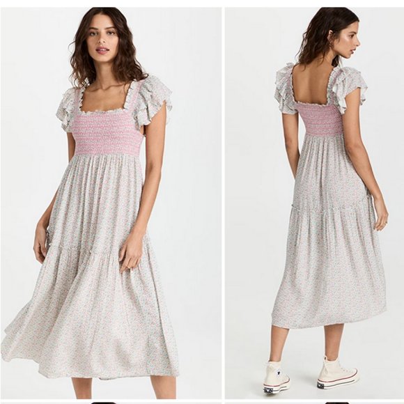 NWT LoveShackFancy Burnley Midi Dress, XS - Picture 2 of 14